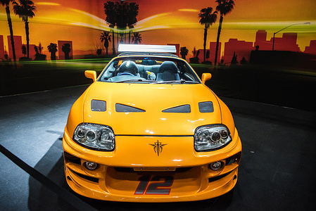 Iconic "ten-second car" from "Fast & Furious", 1994 Toyota Supra Mk IV is displayed at 25th anniversary of the Fast & Furious franchise celebration with a special partnership with Universal Studios at the Melbourne Motor Show.