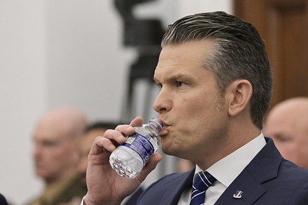 US Department of Defense Secretary Pete Hegseth testifies before Appropriation of Defense Committee about Oversight on Department of Defense during a hearing, at House/Capitol Hill in Washington DC, USA.
