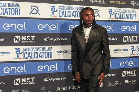 Moise Kean of ACF Fiorentina seen during the Gran Galà del Calcio 2025 Oscar del Calcio Awards AIC at Spazio Antologico East End Studios in Milan.