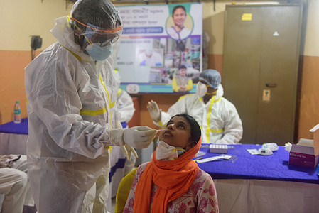 Nasal swab samples collected during a rapid testing for Coronavirus (COVID-19) pandemic.
To curb the rising spread of Coronavirus in Kolkata, the State government and Kolkata Municipal Corporations health department has increased the volume of testing in Hospitals, community and every KMC ward.