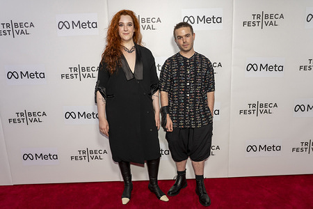 Dana Aliya Levinson and Zen Pace attend Fraud during Shorts: Sex, Love And Rock & Roll during the 2022 Tribeca Festival at Village East Cinema in New York City.