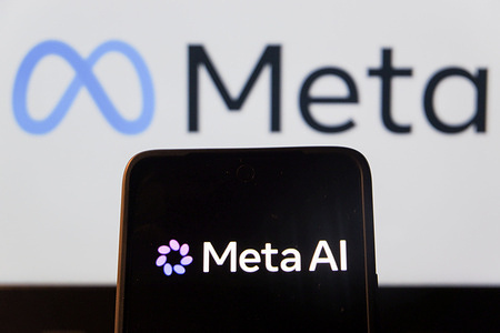 In this photo illustration, the new Meta AI (Muse Spark) logo is seen displayed on a smartphone screen with META AI logo in the background. Meta unveils Muse Spark, its most powerful new AI model, along with a new visual identity for Meta AI.