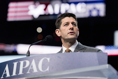 Speaker of the House of Representatives Paul Ryan addressing the 2017 American Israel Public Affairs Committee (AIPAC) Policy Conference in Washington, D.C.