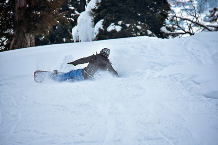 A snowboarder seen in action during the skiing competition at a famous ski- resort in Gulmarg, about 55kms from Srinagar, Indian administered Kashmir.
Gulmarg, situated in the foothills of the Himalayas at 2,745 meters (9,000 feet) above sea level, is one of the leading ski destinations in South Asia.