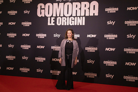 Tiziana Tirrito attends the Gomorra le origini photocall at The Space cinema in Napoli.