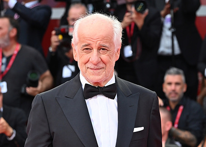 Toni Servillo seen on Red Carpet of the cast of Paolo Sorrentino's opening film of the 2025 Venice Film Festival