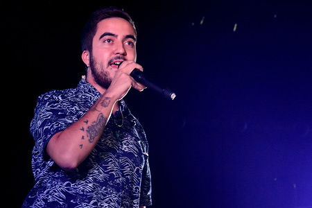 Francisco Javier Álvarez Beret, a Spanish singer performs during his concert at the Tarraco Arena Square in Tarragona.