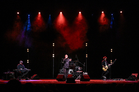 Eugenio Finardi performs live during the Eugenio Finardi Tutto ’75-’25 Tour at the Olympic Theatre.