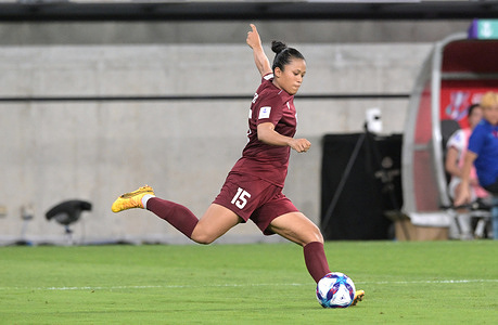 Martina Thokchom of India women's football team seen in action during the AFC 2026 Women's Asian Cup Group C match between Chinese Taipei and India held at the Western Sydney Stadium.