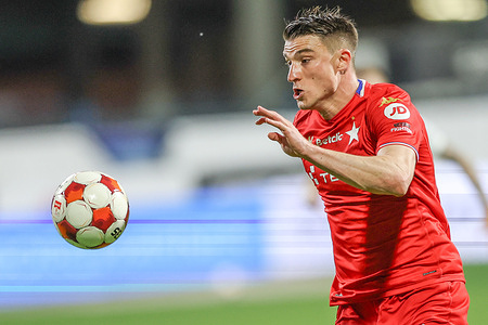 Jordi Sanchez of Wisla Krakow seen in action during BETCLIC 1 POLISH LEAGUE 2025/2026 football match between Stal Rzeszow vs Wisla Krakow at Municipal Stadium. Final score; Stal Rzeszow 1:2 Wisla Krakow.