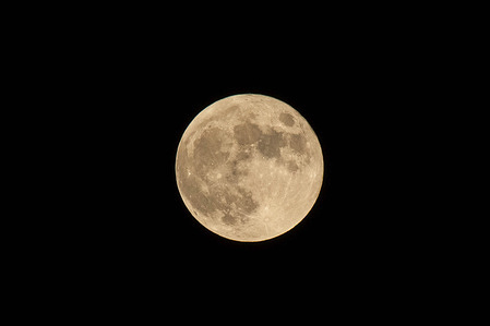 The last supermoon of 2023, the September Full moon known as the Harvest Moon rises over the sky in Srinagar.