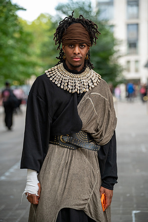 An attendee attends the YAKU presentation during London Fashion Week 2026 at NEWGEN. Models and members of the fashion industry attend the YAKU presentation during London Fashion Week 2026. The presentation forms part of the official London Fashion Week schedule. The event brings together models, designers, fashion professionals, media and guests for the presentation of YAKU's latest women s' wear and men s' wear collections.