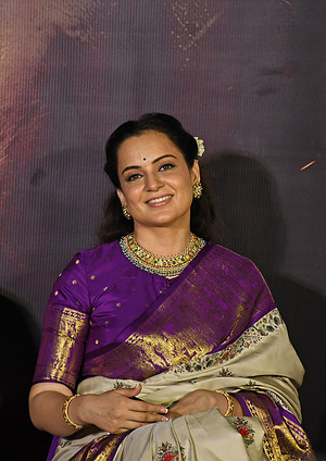 Kangana Ranaut, Bollywood actress and Member of Parliament, Bharatiya Janata Party (BJP) poses for a photo after the trailer launch of her upcoming film 'Bharat Bhhagya Viddhaata' in Mumbai.