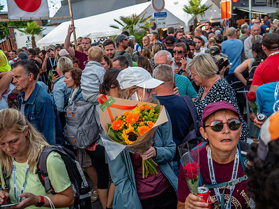 Participants are seen surrounded by relatives at the finish line of the Dodentocht (Death March) event. The Dodentocht (Death March) is a long-distance march of 100 kilometers organized annually since 1970 by the 100km Dodentocht Kadee Bornem. The Death March derived its name from the rough and forested terrain and length of the trail which needs to be completed within 24 hours. The event is used to raise funds to support research facilities, charities, and foundations. This year, around 13,000 hikers from different countries participated in the event with only around 8,000 reaching the finish line within 24 hours.