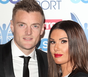 Jamie Vardy and Rebekah Vardy at The Mirror Pride of Sport Awards at Grosvenor House in Park Lane.