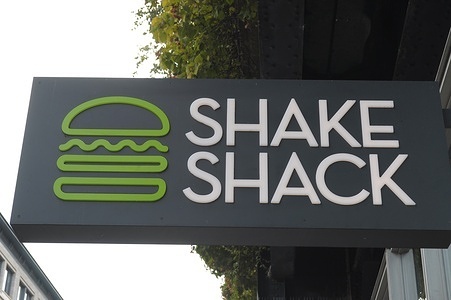 A Shake Shack restaurant is seen in Manhattan, New York City.