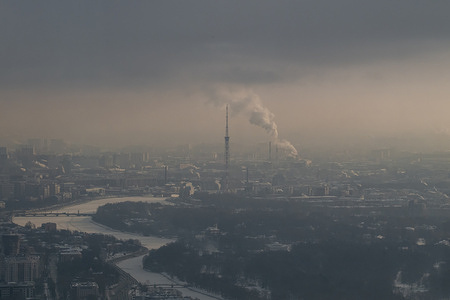View of St. Petersburg from the observation deck on the 83rd floor of Lakhta Center. Visitors are now allowed inside the Lakhta Center skyscraper, owned by Gazprom. During the tours, guests are shown observation decks on the 83rd and 86th floors. The Lakhta Center tower, standing at 462 meters, is the tallest building in Russia. On clear days, the upper floors offer stunning views of St. Petersburg.