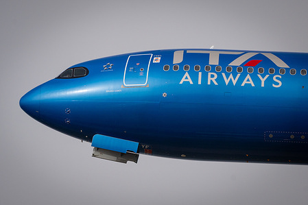 The ITA Airways flight carrying Pope Leo XIV on his apostolic journey to Algeria, Cameroon, Angola, and Equatorial Guinea takes off from Fiumicino Airport .