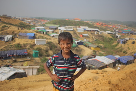 A Rohingya refugee child pictured at the refugee camp.
More than 600,000 Rohingya refugees have fled from Myanmar Rakhine state since August 2017, as most of them keep trying to cross the border to reach Bangladesh every day.