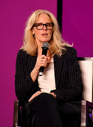 Kelly Day, Vice President, International , Amazon Prime Video speaks during the World Audio Visual and Entertainment Summit (WAVES) event in Mumbai. World Audio Visual & Entertainment Summit (WAVES) is a platform for exchange of ideas, collaborate, foster a dialogue amongst social media content creators, AI companies, celebrities, businessmen from the field of media and entertainment coming together on a global platform.