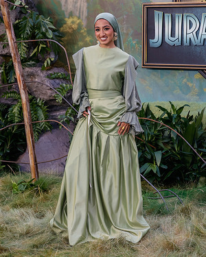 Zainab Jiwa attends the World Premiere of 'Jurassic World Rebirth' held at the Odeon Luxe, Leicester Square.
