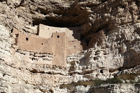 Montezuma Castle National Monument, a well-preserved cliff dwelling in Arizona.