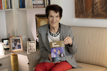 Former Bundestag President Rita Sussmuth is seen speaking during the presentation of her new book, Iran im Wandel (Iran in Transition), published on August 13, 2025, which highlights her encounters with Maryam Rajavi and her long-standing support for the Iranian Resistance, especially women at the forefront of the fight for human rights.