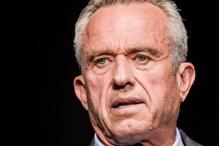 Democratic presidential candidate Robert F. Kennedy Jr. discusses immigration issues after the premiere of "Midnight at the Border" in Beverly Hills. "Midnight at the Border" is a documentary about illegal immigration on the Arizona-California border with Mexico, based on Robert F. Kennedy Jr.'s visit to the area in June.