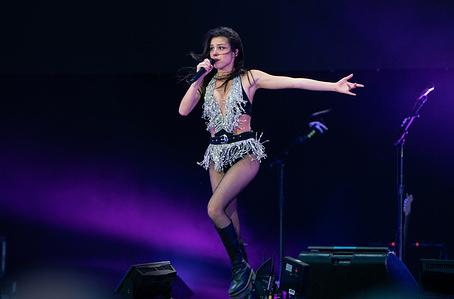 Olivia Rodrigo performs live onstage during BST Hyde Park at Hyde Park in London.