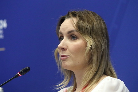 Maria Lvova-Belova, Presidential Commissioner of the Russian Federation for Children's Rights attends a session on Teenagers in the Creative Economy: On the Path to Dreams and New Opportunities in the framework of the St. Petersburg International Economic Forum 2024 (SPIEF 2024).