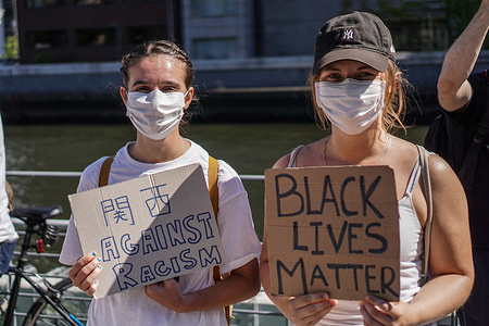 Protesters holding BLM placards during the demonstration.More than a thousand joined the Black Lives Matter movement march following the death of George Floyd and it has become the largest demonstration against racism and police violence in Japan.