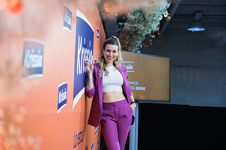 Eva Soriano attends the 'Krissia' photocall at the Ephimera space in Madrid.