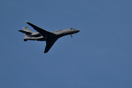 A Hungarian Air Force plane is seen at the airspace in Marseille. Since the armed conflict broke out between Israel and Palestine, the Hungarian Air Force has carried out 5 flights to evacuate Hungarian citizens from the conflict zone. 547 of them have already been repatriated.
