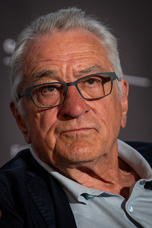American actor Robert De Niro attends the presentation of the restored film "Novecento" by Bernardo Bertolucci to celebrate its fiftieth anniversary as part of the "Cinema in Piazza" festival at San Cosimato Square.