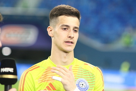 Bogdan Moskvichev (1) of Zenit seen during the Russian Premier League football match between Zenit Saint Petersburg and Orenburg at Gazprom Arena. Final score; Zenit 1:0 Orenburg.