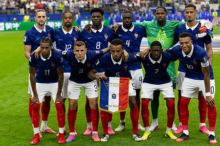 Players France seen during FIFA World Cup 2026 football match between France and Spain at AT&T Stadium . Final score; France 0:2 Spain.