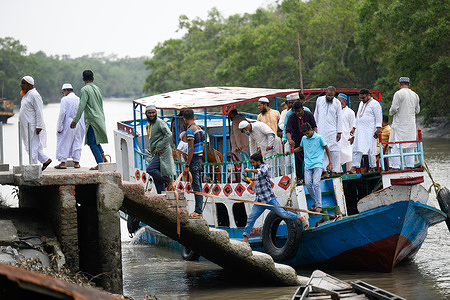 Visitors visit the Karamjal Wildlife Breeding & tourism Center in the Sundarbans after cyclone Remal's landfall, the largest natural mangrove forest in the world, in Khulna. Cyclone Remal, which originated in the Bay of Bengal, struck the southern coastal districts of Bangladesh on the night of Sunday, May 26th. The cyclone brought with it devastating wind speeds of 90 to 120 km/h, resulting in extensive flooding and destruction. The Sundarbans, a critical natural barrier and UNESCO World Heritage site, bore the brunt of the cyclone's impact. Floodwaters surged three to four feet above normal, submerging vast areas and causing significant damage to wildlife and infrastructure, including the Karamjal Wildlife Breeding Center and numerous patrol posts. In the coastal districts of Bagerhat, Satkhira, Khulna, Patuakhali, and Barguna, thousands of homes were destroyed, leaving around 50,000 families waterlogged and without electricity. The humanitarian crisis is compounded by environmental concerns, such as the loss of wildlife and the disruption of freshwater sources.