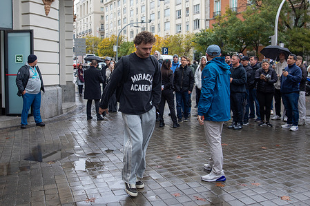 Ashtyn Davis of Miami Dolphins seen in Madrid ahead of Sunday's NFL game at Santiago Bernabéu Stadium between the Miami Dolphins and the Washington Commanders.