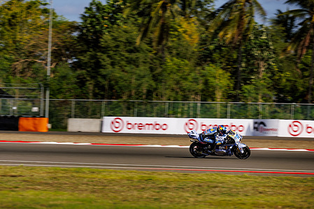 Gresini Racing MotoGP rider Alex Marquez seen during free practice 2 at the 2025 Pertamina Grand Prix.