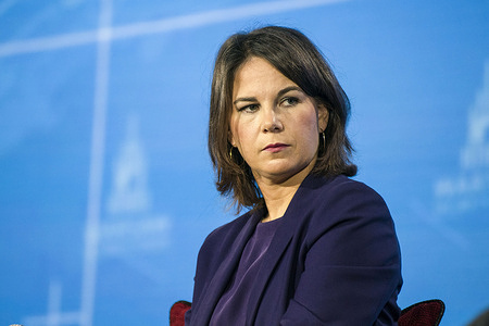Annalena Baerbock, the Minister of Foreign Affairs of Germany seen during the Warsaw Security Forum. The largest transatlantic event devoted to the security of Central and Eastern Europe and organised by the Casimir Pulaski Foundation. The Warsaw Security Forum has become a permanent element of the European landscape of conferences devoted to transatlantic cooperation and focusing on developing joint responses to future challenges for the security of Europe and the region.