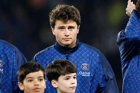 Joao Neves (Paris Saint-Germain) seen during the UEFA Champions League quarterfinal game between teams of Paris Saint-Germain Football Club and Liverpool FC at Parc des PrincesParis. Saint-Germain Football Club 2 - 0 Liverpool FC