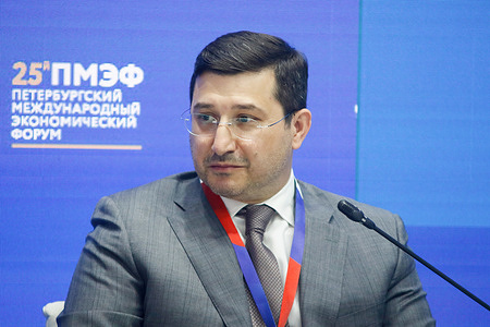 Gadzhimagomed Huseynov, First Deputy Minister of the Russian Federation for the Development of the Far East and the Arctic at session "International Seminar on Shipbuilding and Ship Repair in the Arctic" in the framework of St. Petersburg International Economic Forum 2022 (SPIEF 2022).
