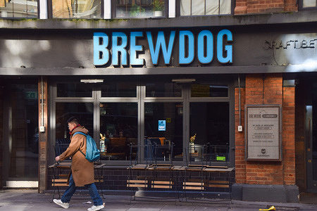 General view of a BrewDog bar in Clerkenwell as the bar chain and craft beer brewer plans a potential sale of the business.