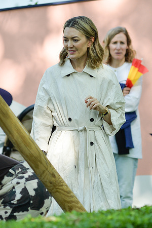 Marta Ortega seen at the Global Champions Tour of Equestrian Madrid 2025.