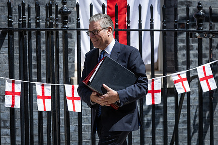 Prime Minister, Keir Starmer seen leaving 10 Downing Street for Parliament to take his final session of Prime Minister’s Questions. Starmer will formally resign as British Prime Minister on 20th July to hand over leadership of the country and the Labour Party to Andy Burnham, former Mayor of Greater Manchester.