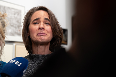 The writer Laurence Debray seen during the presentation of the book "Juan Carlos I. Reconciliation" in Madrid.