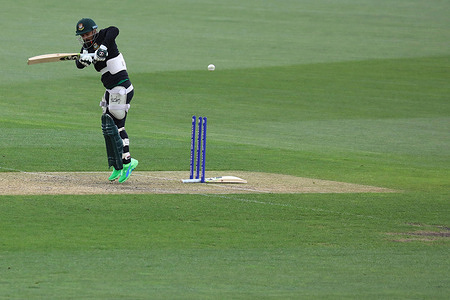 Bangladesh cricket team player Litton Das seen in action during the world cup practice session at Kingston Twin Ovals cricket ground.