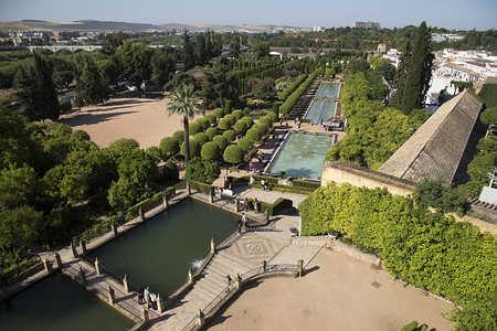 Alcázar de los Reyes Cristianos from above.
Córdoba was the capital of the Later Hispania in the times of the Roman Republic, or of the Bética province during the Roman Empire and the Caliphate of Córdoba during the Muslim era.
