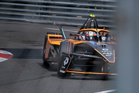Taylor Barnard of NEOM McLaren Formula E Team during qualifying race of the ABB Formula E World Championship - 2025 Monaco E-Prix, Round 6 in Monte Carlo, Monaco