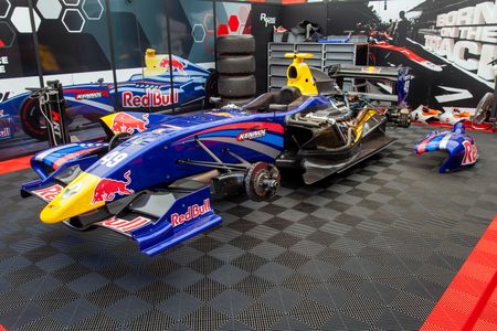 A Dallara GP 3/13 in Red Bull Livery seen at Gran Premio Storico d'Italia, Mugello circuit.